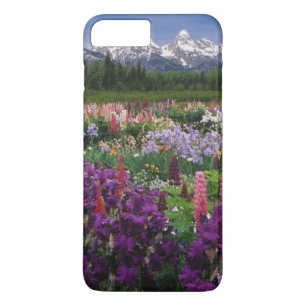 Iris and Lupine garden and Teton Range, iPhone 8 Plus/7 Plus Case