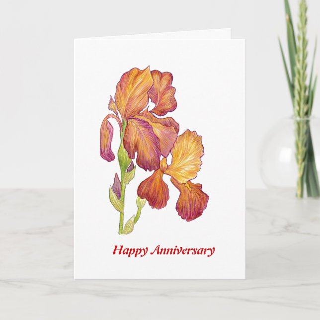 Iris Anniversary Card (Front)