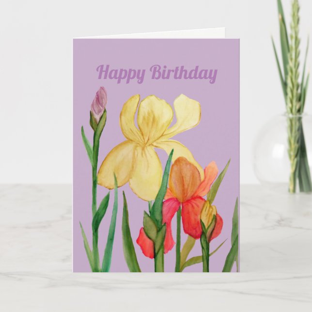Iris Birthday Card (Front)