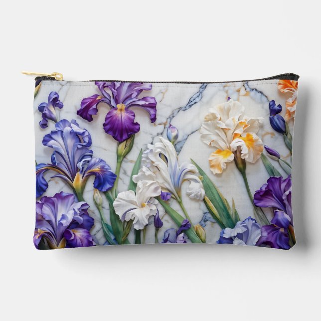 Iris Bloom Toiletry and Jewelry Bag (Front)