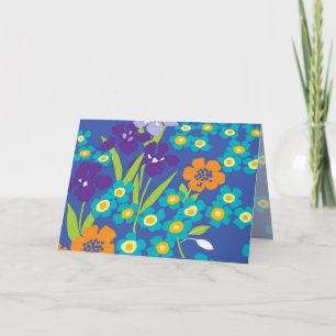 iris blue japanese iris note card