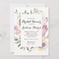 Iris Bridal Shower Invitation, pansies