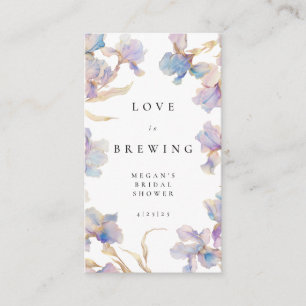 Iris Bridal Shower Tea Enclosure Card