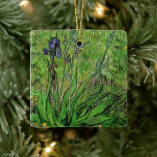 Iris by Vincent van Gogh, Vintage Garden Fine Art Ceramic Ornament