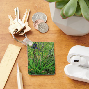 Iris by Vincent van Gogh, Vintage Garden Fine Art Key Ring