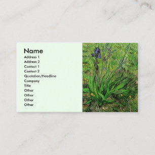 Iris by Vincent van Gogh, Vintage Garden Flowers Business Card