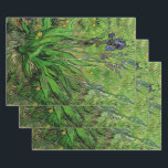 Iris by Vincent van Gogh, Vintage Garden Flowers Wrapping Paper Sheet<br><div class="desc">Iris by Vincent van Gogh is a vintage fine art post impressionism landscape floral painting featuring a single beautiful blooming flower. A lone bearded purple iris flower growing in a garden in the spring. About the artist: Vincent Willem van Gogh (1853 -1890) was one of the most famous Post Impressionist...</div>