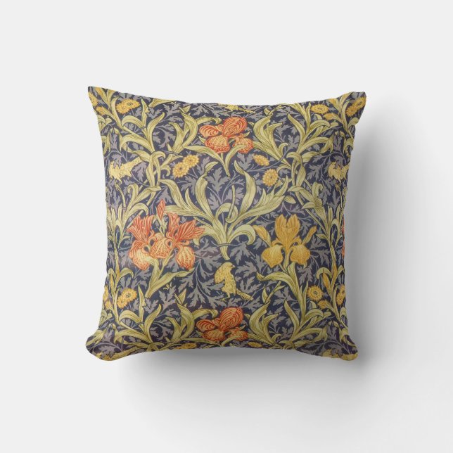 Iris by William Morris Cushion (Front)