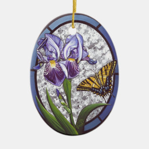 Iris Ceramic Tree Decoration