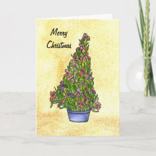 Iris Christmas Tree Card