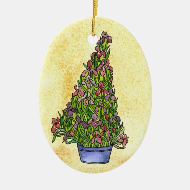 Iris Christmas Tree Ornament (Front)