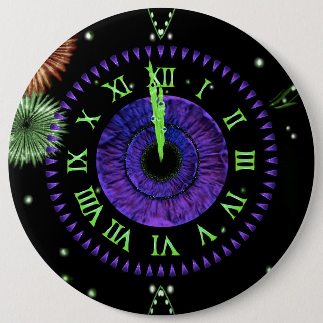 Iris Clock Purple Button (Front)