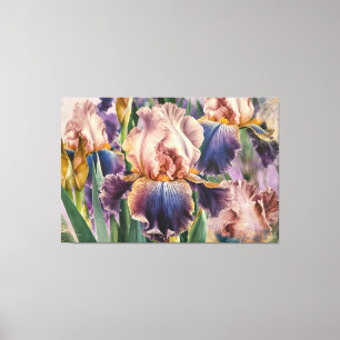 *~* IRIS Fantasy Floral TV2 Stretched Canvas Print