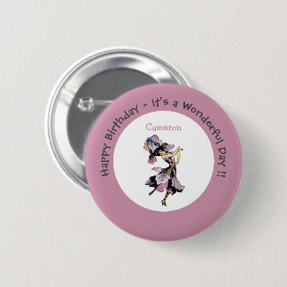 Iris - Fleur-de-Lis Whimsical Flower Party Supply 6 Cm Round Badge