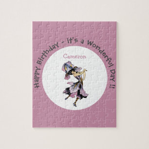 Iris - Fleur-de-Lis Whimsical Flower Party Supply Jigsaw Puzzle