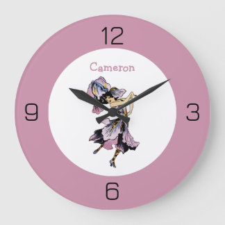 Iris - Fleur-de-Lis Whimsical Flower Party Supply Large Clock