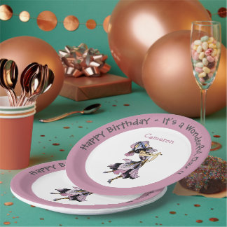 Iris - Fleur-de-Lis Whimsical Flower Party Supply Paper Plate