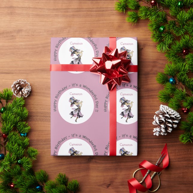 Iris - Fleur-de-Lis Whimsical Flower Party Supply Wrapping Paper (Holiday Gift)