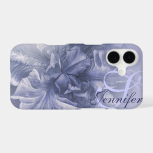 Iris floral blue art 25th case