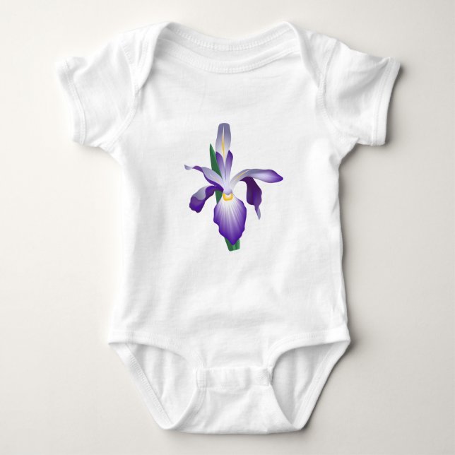Iris Flower Baby Bodysuit (Front)