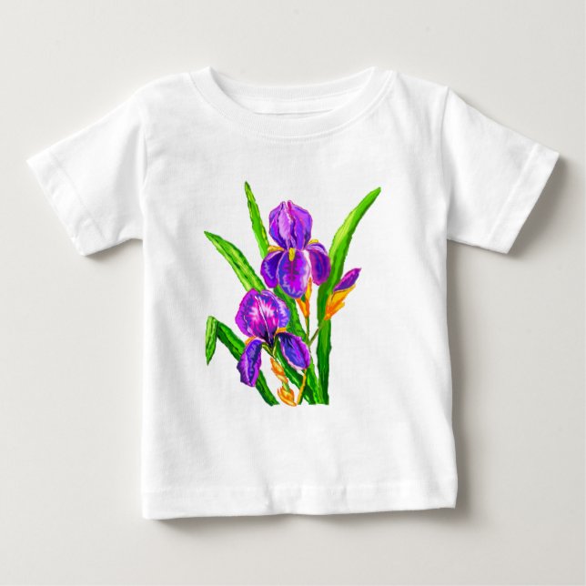 Iris Flower Baby T-Shirt Irises (Front)