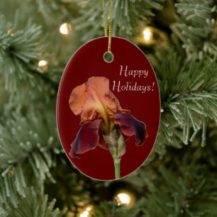 Iris Flower Ceramic Tree Decoration