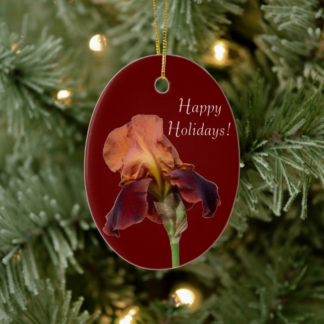 Iris Flower Ceramic Tree Decoration (Tree)