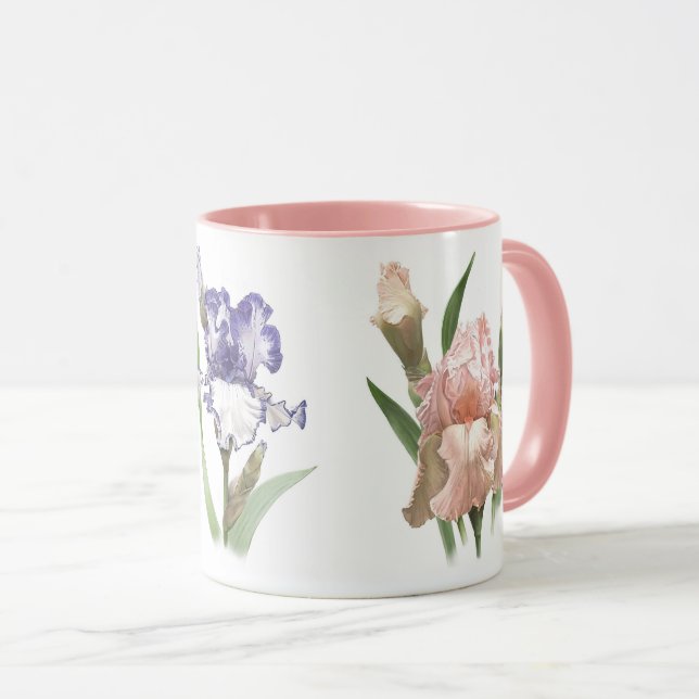 Iris Flower Garden Mug (Front Right)