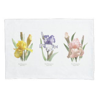 Iris Flower Garden Pillowcase