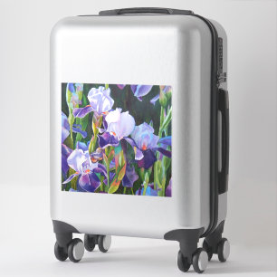 Iris Flower Garden Watercolor Vinyl Sticker
