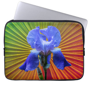 Iris flower joy laptop sleeve