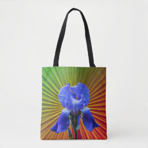 Iris flower joy tote bag