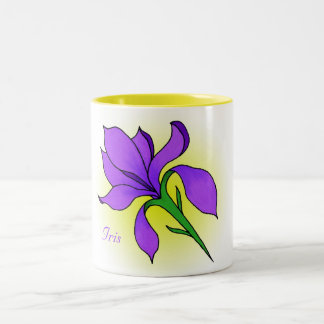 Iris Flower -mug Two-Tone Coffee Mug
