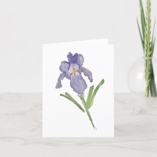 Iris Flower Painting Thank You Card