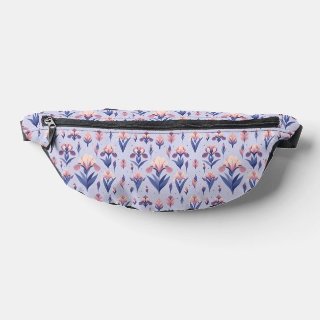 Iris Flower Pattern Bum Bags (Lay Down)