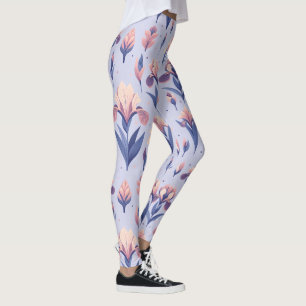 Iris Flower Pattern Leggings