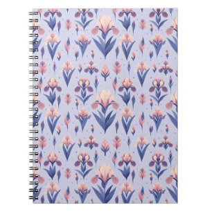 Iris Flower Pattern Notebook