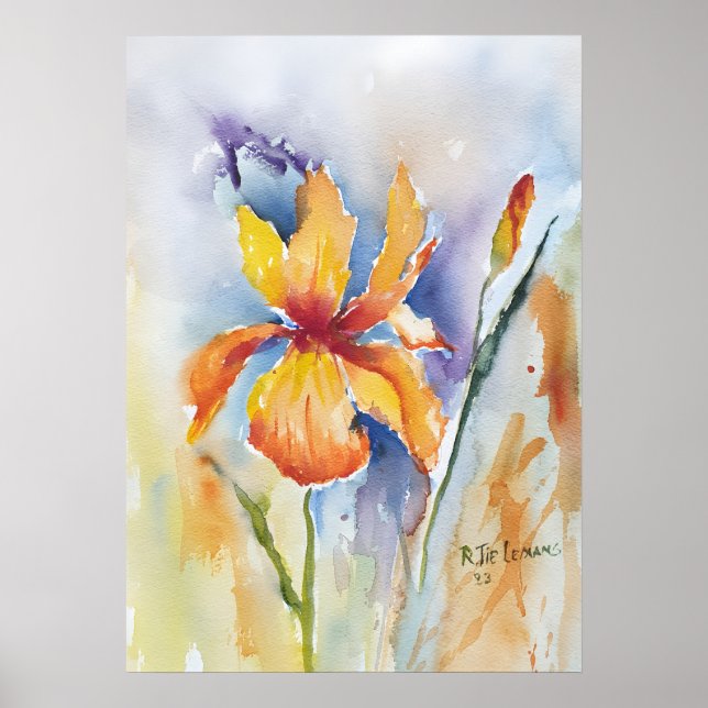Iris Flower Poster (Front)