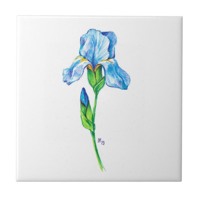 Iris flower tile (Front)
