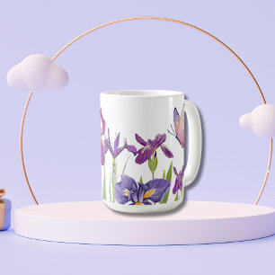 Iris flower watercolour Coffee Mug