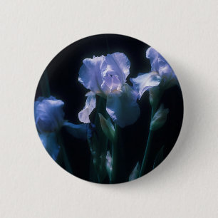 Iris Flowers at Twilight 6 Cm Round Badge