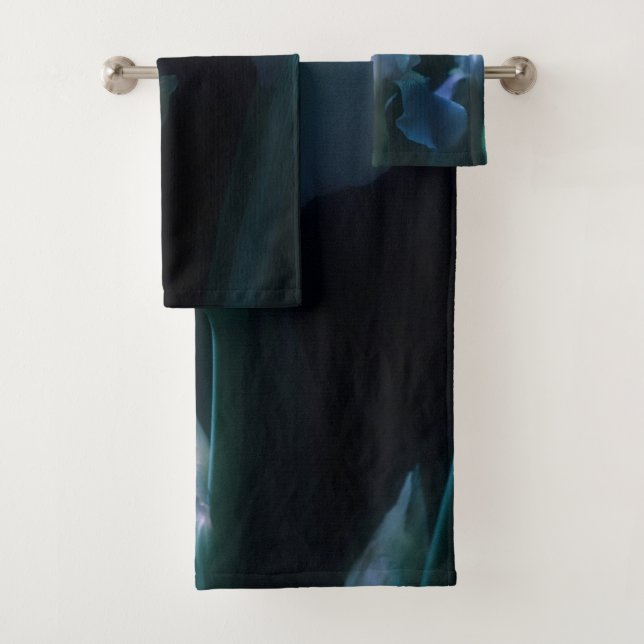 Iris Flowers at Twilight Beach Towel (Insitu)