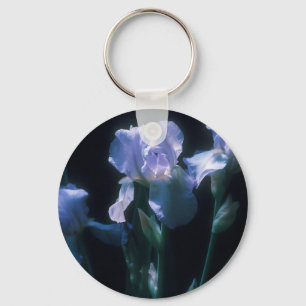 Iris Flowers at Twilight Key Ring