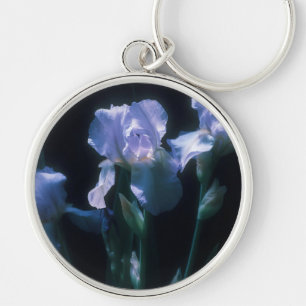 Iris Flowers at Twilight Key Ring