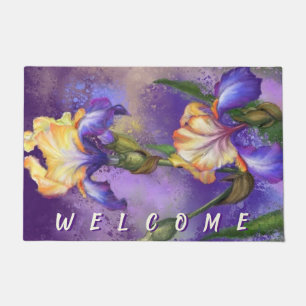 Iris Flowers Doormat Irises