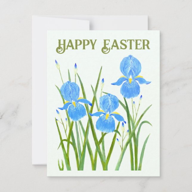Iris Flowers Flat Card (Front)