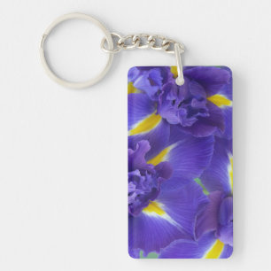 Iris flowers key ring