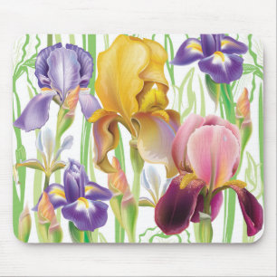 Iris Flowers Mouse Mat