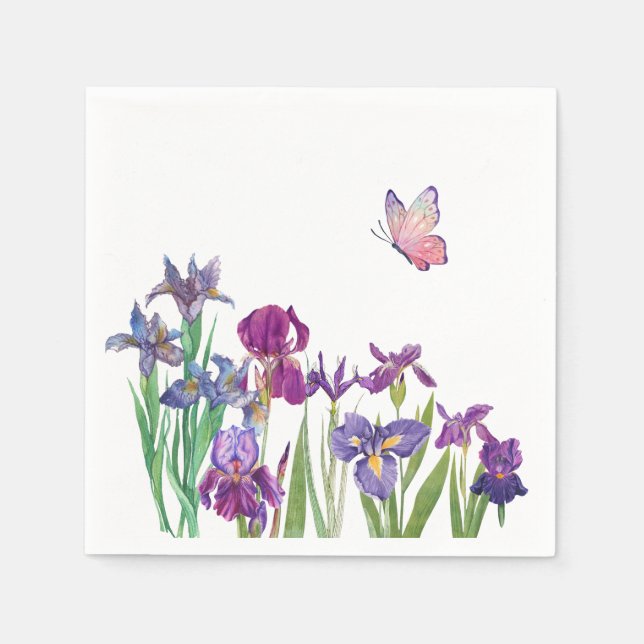 Iris flowers Party  Napkin (Front)