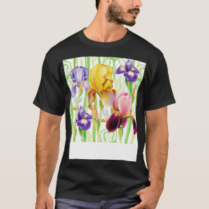 Iris Flowers Plant Gardening T-Shirt